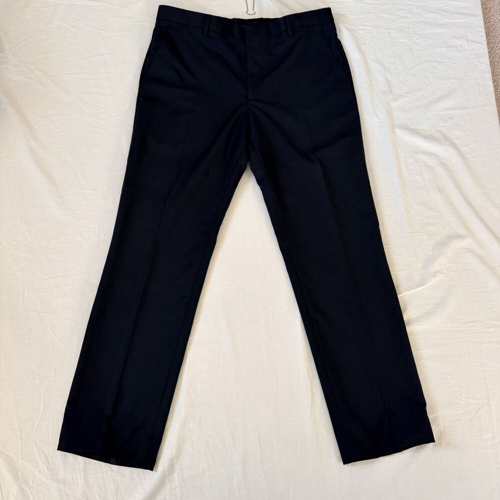 Paul Smith London The Byard Mens 40R Black Wool Mohair Dress Pants Italy Luxury
